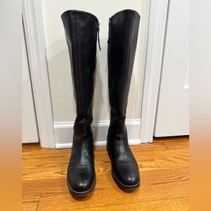 Franco Sarto Black Leather Knee High Boots